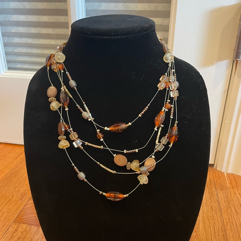 Chicos multi tiered beaded Necklace